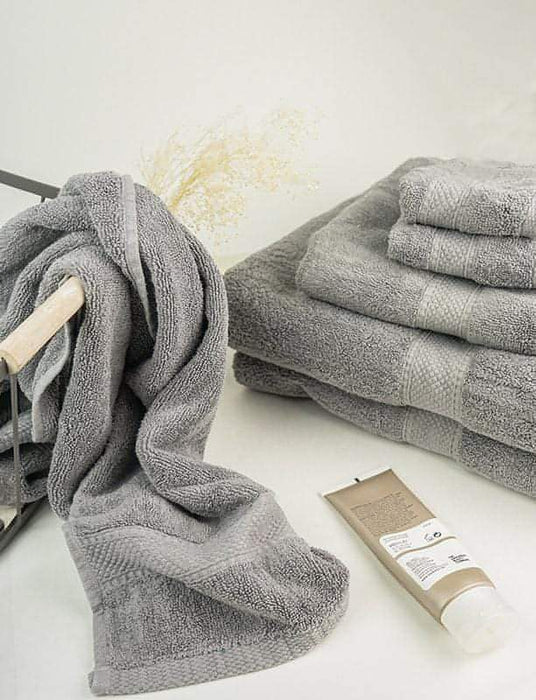 Gray Luxury Bamboo Blend Towel Set of 6