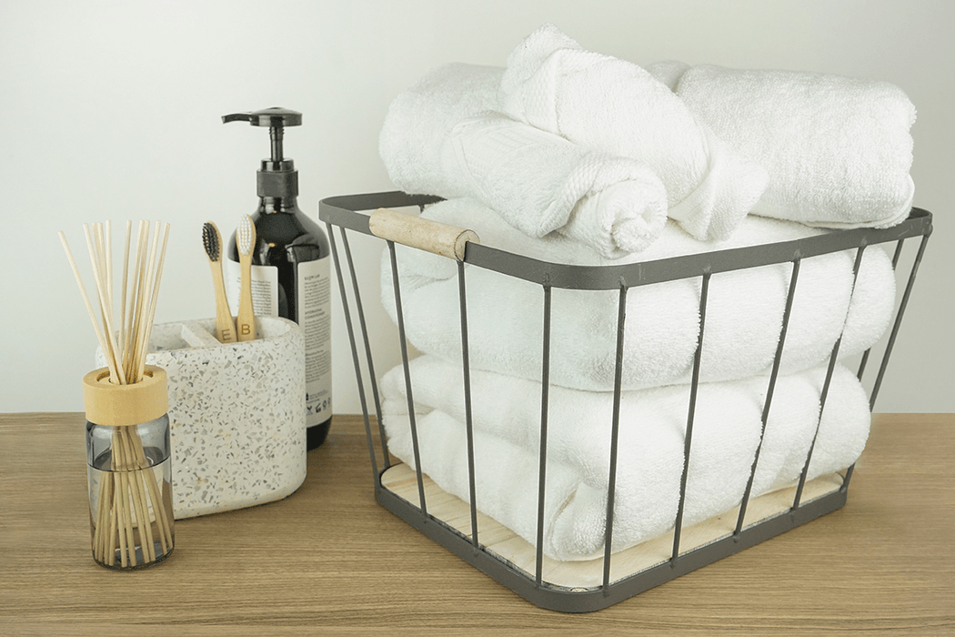 White Luxury Bamboo Blend Towel Set of 6