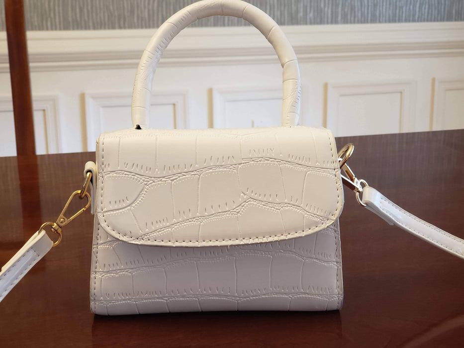 Cecile Stone Pattern Crossbody Purse Samar Imports, LLC Dove White 