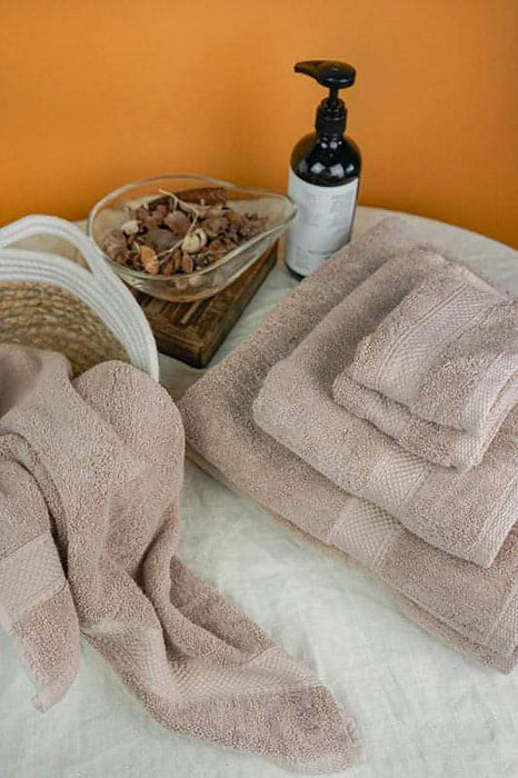 Beige Luxury Bamboo Blend Towel Set of 6