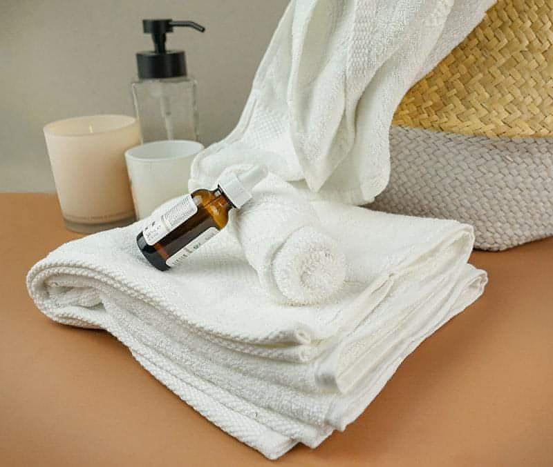 White Luxury Bamboo Blend Towel Set of 6 — Samar Imports, LLC