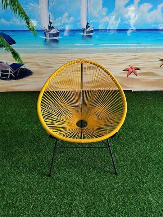 Solid Color Acapulco Chair Samar Imports, LLC Yellow 